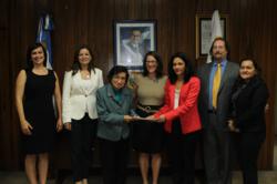 From left: Julia Gage, National Cancer Institute; Karla Alfaro, BHI; Maria Isabel Rodriguez Salvadoran Ministry of Health; Miriam Cremer, BHI; Irma Alfaro, QIAGEN; Philip Castle, BHI; Dalia Saravia, BHI.